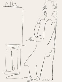 Pablo Picasso, Le Peintre et son Modele (Mourlot 353; Bloch 1034), Regards sur Paris, Limited