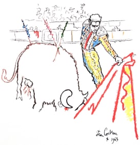 Jean Cocteau, Veronica, Taureaux, Lithographies de Jean Cocteau, Limited Edition Lithograph