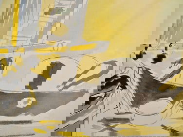 Edouard Pignon, Composition, Arbres et Voiles, Limited Edition Lithograph