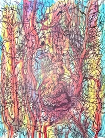 Jean Carzou, Composition, Ce Panorama du Bouddhisme, Limited Edition Lithograph