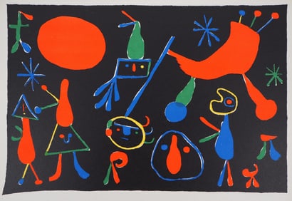 Joan Miro, Composition, Cahiers d'Art, Limited Edition Lithograph
