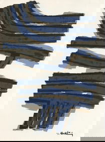 Raoul Ubac, Composition, Derriere le miroir, Limited Edition Lithograph