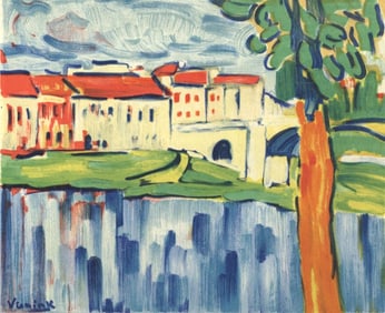 Maurice de Vlaminck, Le Pont de Chatou, Vlaminck, Signed, Limited Edition Lithograph