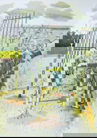 Maurice Brianchon, Le vieillard et les trois jeunes, Vingt fables de La fontaine, Limited Edition