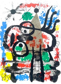 Joan Miro, Composition (Cramer 70; Mourlot 316), Derriere le miroir, Limited Edition Lithograph
