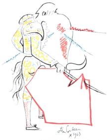 Jean Cocteau, Dans le berceau des cornes, Taureaux, Lithographies de Jean Cocteau, Limited Edition