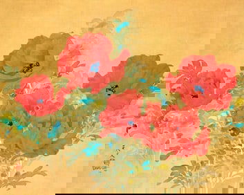 David Lee, Poppies, Original Edition Offset Lithograph