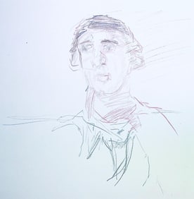 Oskar Kokoschka, Composition, Skizzenbuch der Italienischen Reise 1963, Limited Edition Lithograph