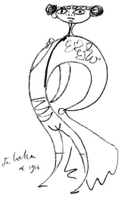 Jean Cocteau, Interrogation, Taureaux, Lithographies de Jean Cocteau, Limited Edition Lithograph