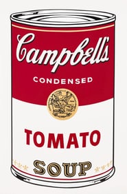 Andy Warhol, Campbell's Soup, Tomato, Official Edition, Sunday B. Morning, Silkscreen