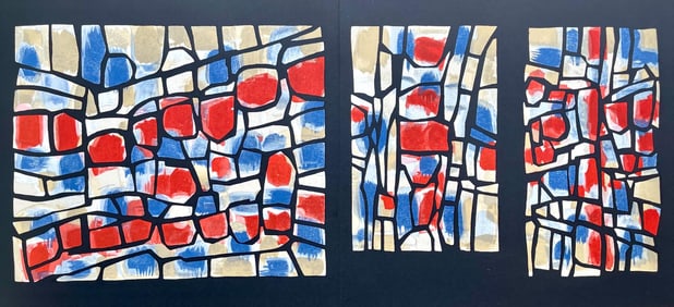 Raoul Ubac, Composition, Derriere le miroir, Limited Edition Lithograph