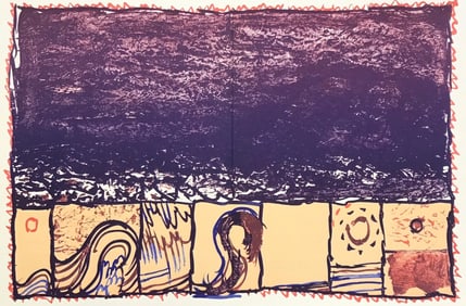 Pierre Alechinsky, Composition, Derriere le miroir, Limited Edition Lithograph