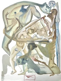 Salvador Dali, Holle XI (Michler/Lopsinger 1039-1138; Field 189-200), Die Gottliche Komodie, Signed,