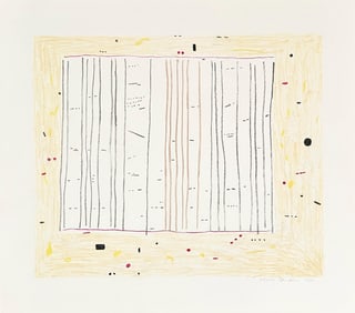 Gene Davis, Yellow Jack, Limited Edition Lithograph