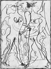 Georges Braque, Composition, Hesiode, Theogonie, Derriere le miroir, Limited Edition Lithograph