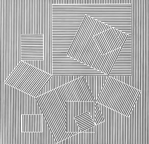 Victor Vasarely, Composition, Ondulatoires, Limited Edition Heliogravure