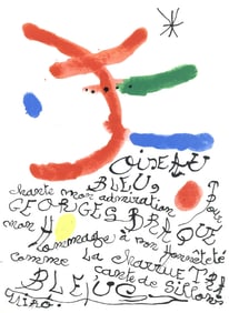 Joan Miro, Poeme pour Georges Braque (Cramer 87), L'Hommage a Georges Braque, Derriere le miroir,