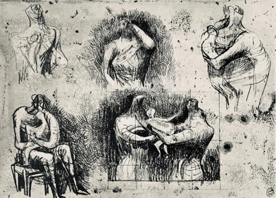 Henry Moore, Drawing for Sculpture, The Drawings of Henry Moore, Limited Edition Lithograph
