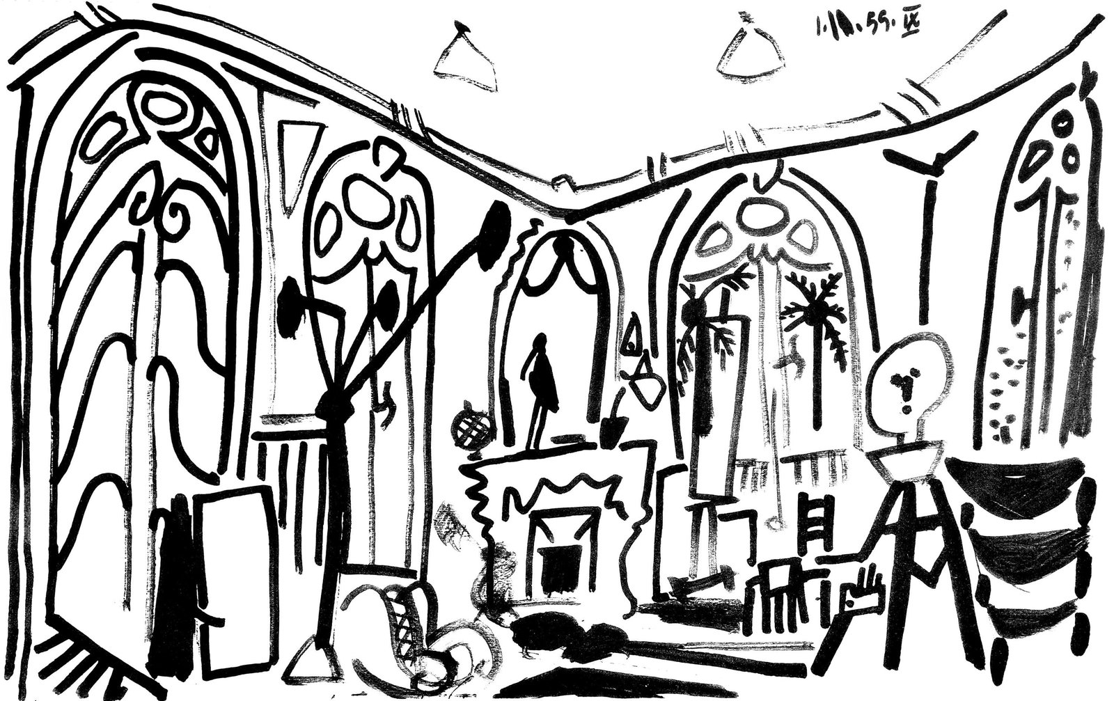 Pablo Picasso, Composition (Cramer 101), Carnet de la Californie, Limited Edition Collotype (1 of 4)