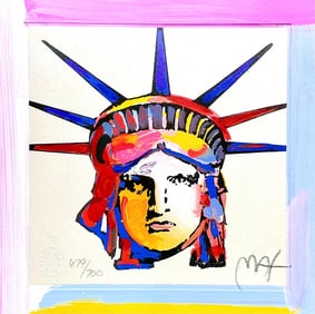Peter Max, Liberty Head X, Hand Signed, Official Limited Edition Lithograph