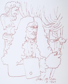 Jean Cocteau, Hommage a Jean de la Fontaine, Vingt fables de La fontaine, Limited Edition Woodcut