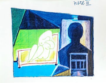 Pablo Picasso, 7.1.58. IV (Cramer 155), La Chute d'Icare, Limited Edition Heliogravure