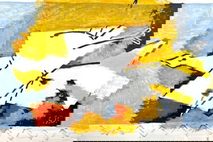 Georges Braque, L'oiseau jaune (Maeght 1031), Derriere le miroir, Limited Edition Lithograph