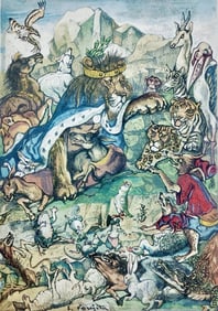 Leonard Tsugouharu Foujita (?? ??), Les animaux malades de la peste, Vingt fables de La