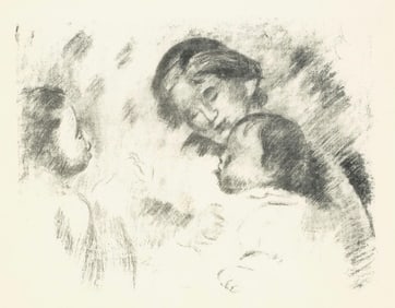 Pierre-Auguste Renoir, Mere et enfants, Les Lithographies de Renoir, Limited Edition Lithograph