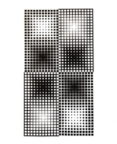 Victor Vasarely, Composition, Corpusculaires, Limited Edition Heliogravure