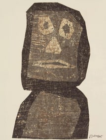 Jean Dubuffet, Le Guerrier (Webel 393), XXe siecle, Limited Edition Lithograph