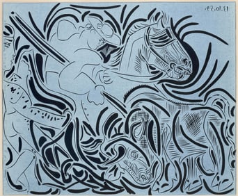 Pablo Picasso, Pique (Orozco 214), Grabados al linoleo, Limited Edition Linocut