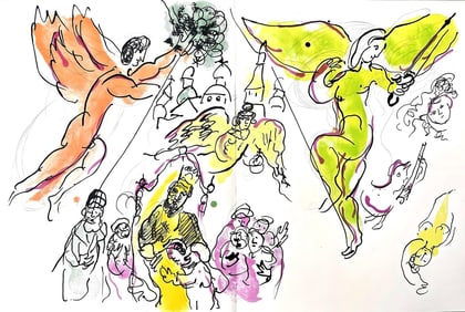 Marc Chagall, Composition (Cramer 61), Le Plafond de l'Opera de Paris, Limited Edition Lithograph