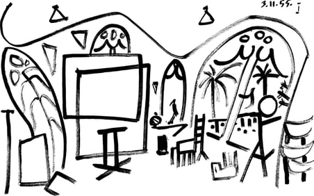 Pablo Picasso, Composition (Cramer 101), Carnet de la Californie, Limited Edition Collotype