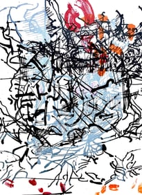 Jean-Paul Riopelle, Composition, Derriere le miroir, Limited Edition Lithograph