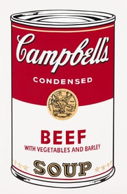 Andy Warhol, Campbell's Soup, Beef, Official Edition, Sunday B. Morning, Silkscreen