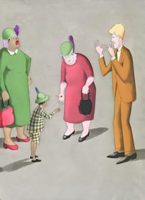 Benny Andrews, Composition, Everything That Rises Must Converge, Limited Edition Etching