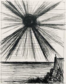 Bernard Buffet, Composition (Reinz 208-222), Voyages Fantastiques, Limited Edition Etching