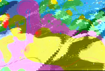 Walasse Ting, Grape Flavor, Limited Edition Lithograph