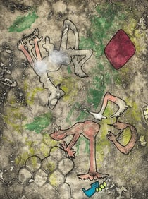 Roberto Matta, Composition (Sabatier 393), Centre Noeuds, Limited Edition Etching