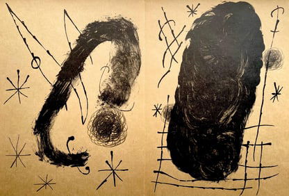 Joan Miro, Composition (Cramer 102; Mourlot 428-449), Derriere le miroir, Limited Edition Lithograph