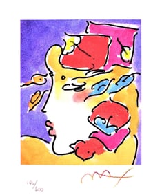 Peter Max, Profile Series I, Hand Signed, Official Limited Edition Lithograph
