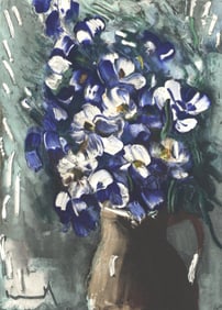 Maurice de Vlaminck, Les Delphiniums, Vlaminck, Signed, Limited Edition Lithograph