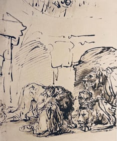 Rembrandt van Rijn, Daniel in the Lions' Den, Limited Edition Collotype