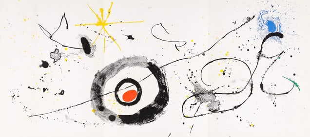 Joan Miro, Composition (Cramer 83; Mourlot 340-347), Derriere le miroir, Limited Edition Lithograph