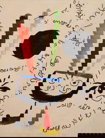 Joan Miro, Composition, XXe siecle, Limited Edition Lithograph