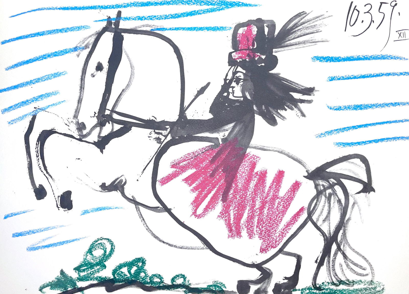 Pablo Picasso, Composition (Bloch 1276; Czwiklitzer 23), Toros y Toreros, Limited Edition Lithograph (1 of 4)