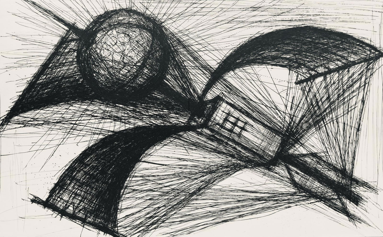 Bernard Buffet, Composition (Reinz 208-222), Voyages Fantastiques, Limited Edition Etching (1 of 4)