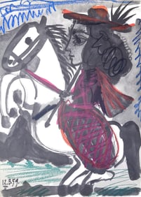 Pablo Picasso, Composition (Bloch 1276; Czwiklitzer 23), Toros y Toreros, Limited Edition Lithograph