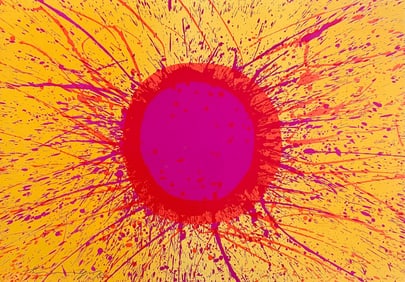 Walasse Ting, Orange, Trip, Limited Edition Lithograph